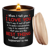Anniversary Wedding, Birthday Gifts For Her Him - Love Romantic Gifts For Wife, Girlfriend, Boyfriend, Husband, Couples - Lavender & Vanilla Scented Candle