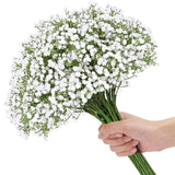 24Pcs Fake Babys Breath Artificial Flowers Bulk, White Faux Baby Breath Flowers Realistic Artificial Gypsophila Bouquets For Outdoors Wedding Floral Arrangement Party Valentine'S Day Decor