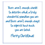Grandson Christmas Card - Large Card Opens To 10" X 7.75" - Made In Chicago - Classic Santa Claus - Premium Envelope Included & Shipped In Sturdy Mailer - With Love 1012