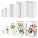Large Resin Molds, Rectangle Silicone Molds For Epoxy Resin, 5 Pcs Cuboid Resin Moulds With Wooden Support, Deep Casting Molds For Preserving Flowers, Insect Specimens, Diy Gifts, Furniture Decoration
