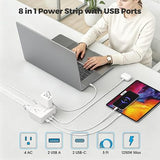 Cruise Power Strip 4 Outlets 4 USB Ports PD 20W Flat Plug White