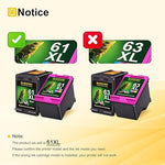 61XL Ink, Combo Pack (Black & Tri-Color) for Envy 4500/5530, DeskJet 1000