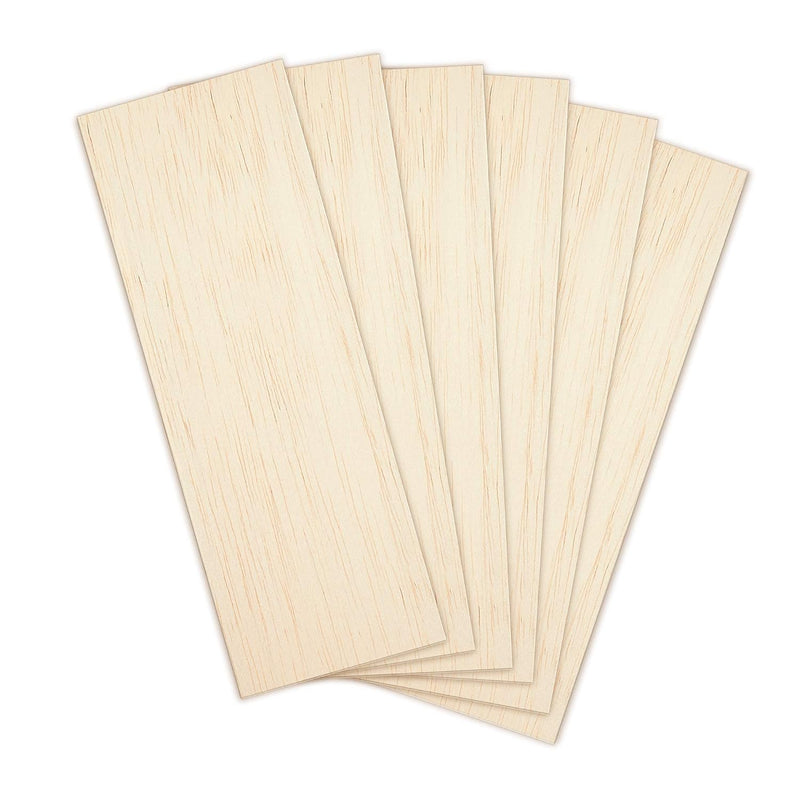 Balsa Wood Sheets Unfinished Thin Wood Pieces For Crafts 1/16 Thick 12"X4" - P