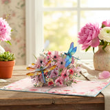 - Pop Up Birthday Card For Women, Dragonfly Floral Pop Up Birthday Card For Mom, Wife, Sister, Daughter, Grandma, 6X8 In 3D Popup Greeting Cards Includes Envelope And Message Note