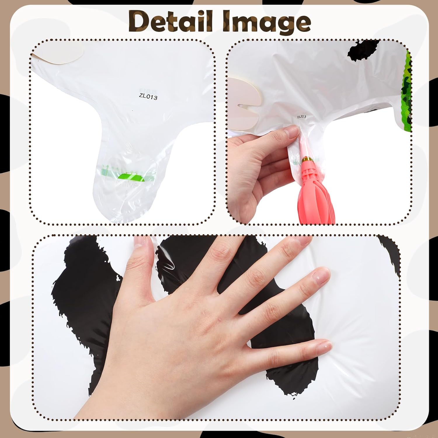 61 Pcs Cow Print Balloons Party Decoration Christmas Ball Ornaments Western Cow Balloons Theme Decorations For Farm Animal Themed Baby Shower Birthday Party Supplies Diy Craft Christmas Tree