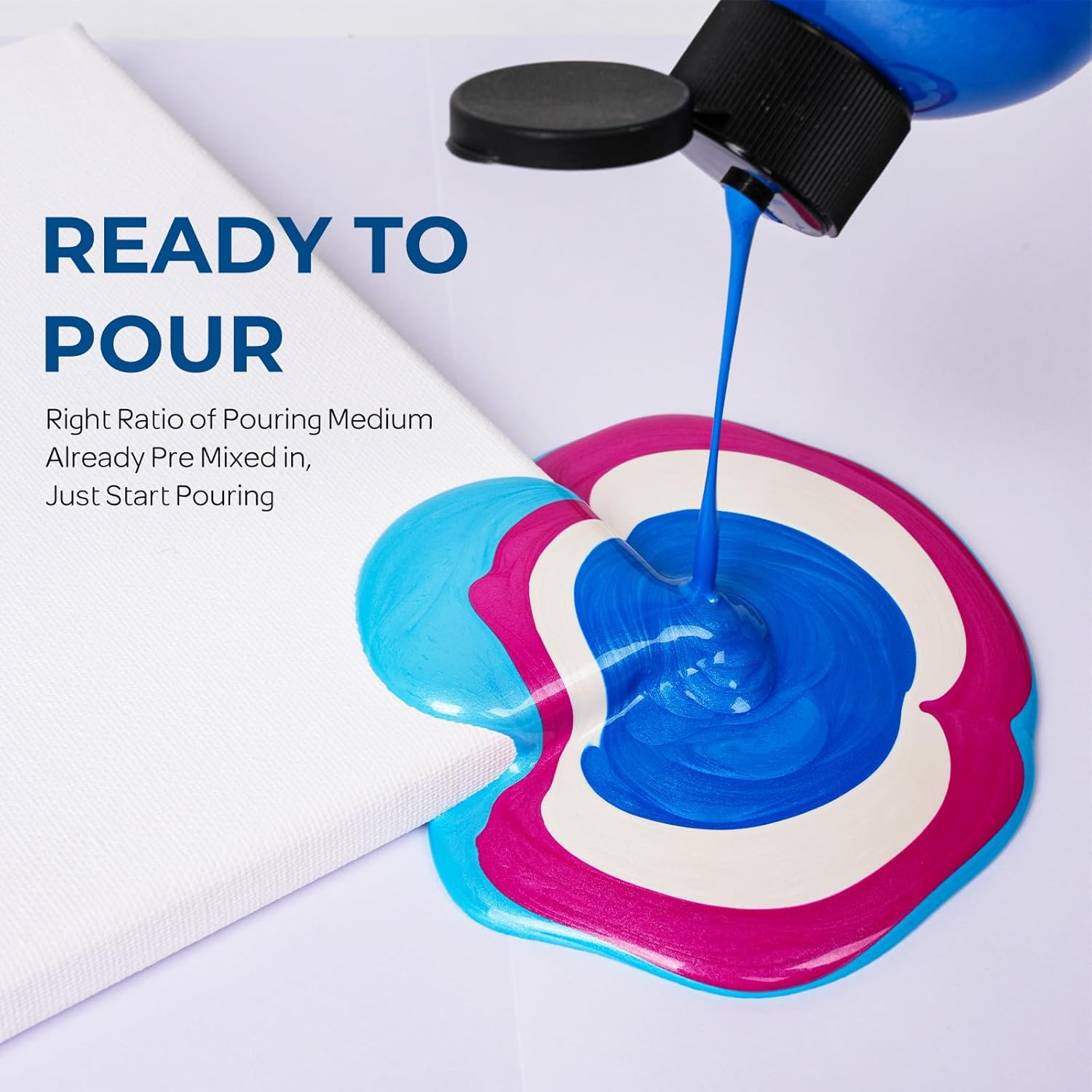 18 Colors 8.45Oz Metallic Acrylic Pour Paint Supplies Kit, Large Volume Ready To Pour Premixed High Flow Pouring Paint Set With Silicone Pouring Oil, Gloves, Instructions For Beginner Diy