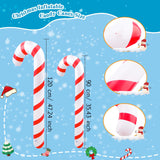8 Pcs Christmas Inflatable Candy Canes Decorations Large Blow Up Candy Canes Balloons For Courtyard Yard Lawn Christmas
