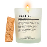 Bestie Definition Candle | Comes In Gift Box | 8Oz Luxury Candle Soy Wax Vanilla Blend | Unique Gift For Bff, Best Friend, Bestie, Girlfriend | 40+ Hours Burn Time
