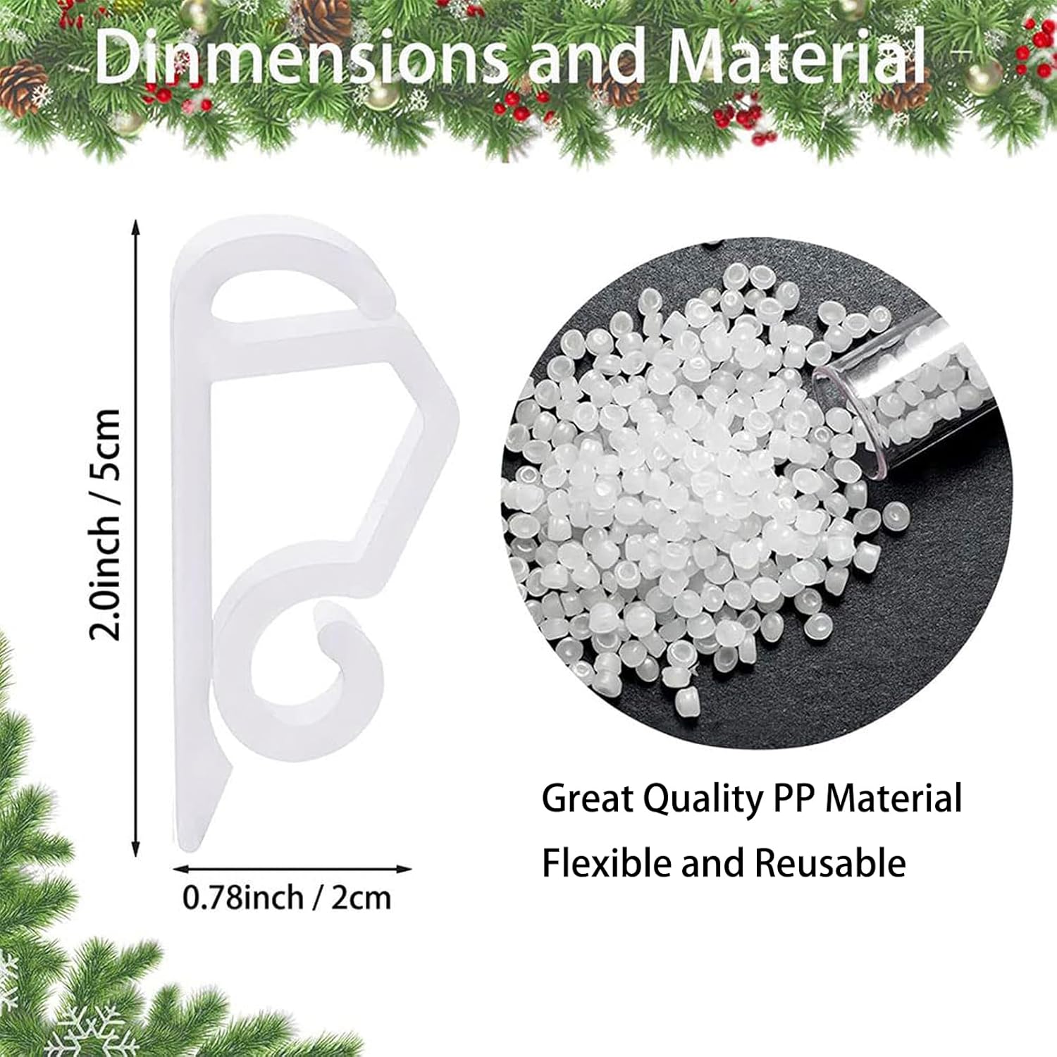120Pcs Christmas Light Clips Gutter Clips Hooks String Lights Clips Mini Plastic Gutter Hanging Hooks Weatherproof Outdoor Light Clips Holiday Light Clips For Halloween Christmas Decoration (White)