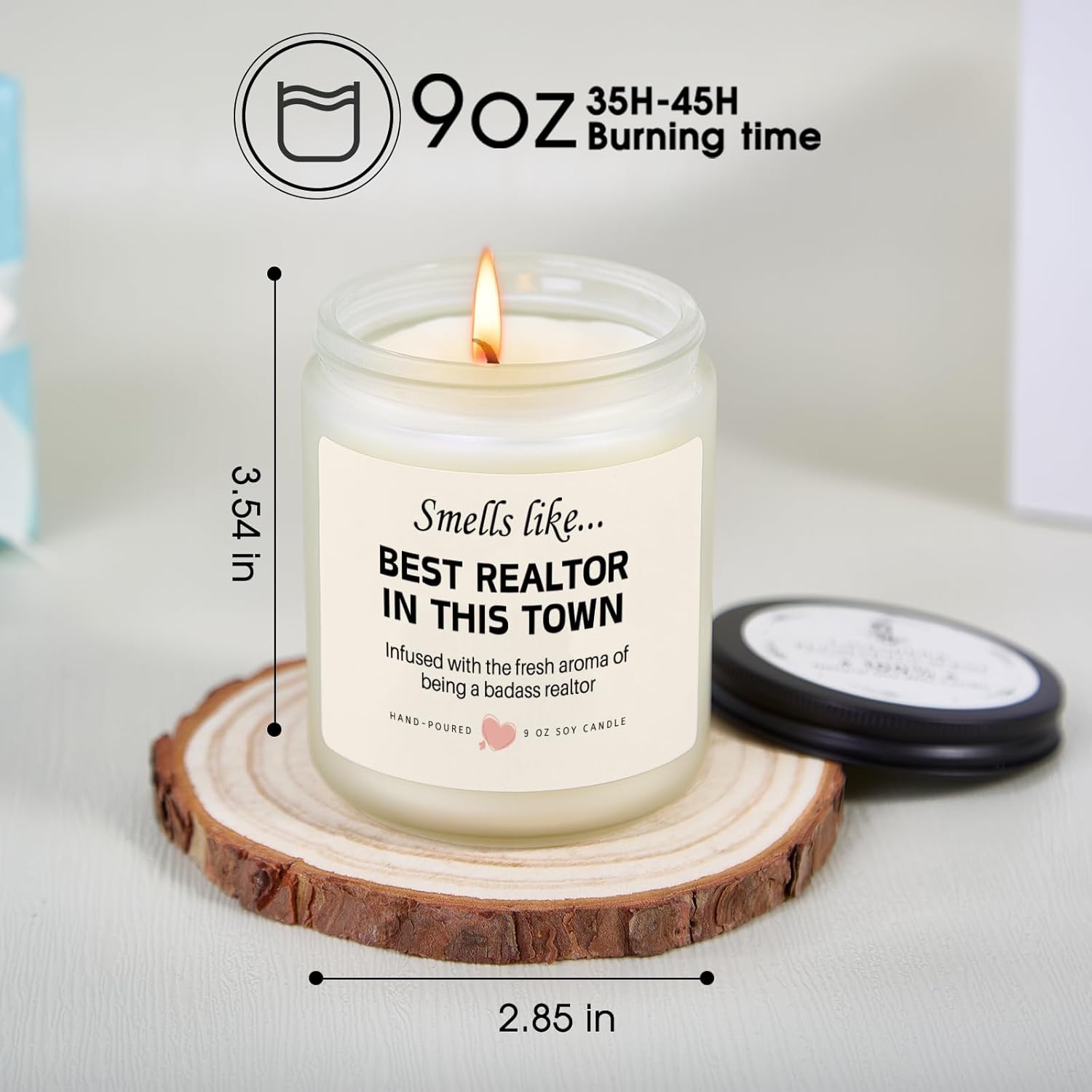 Funny Realtor Gifts Lavender Scented Candle Real Estate Agent Gift Supplies Closing Gifts For Men Women Realtors Salesperson Broker With Gift Box