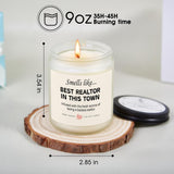 Funny Realtor Gifts Lavender Scented Candle Real Estate Agent Gift Supplies Closing Gifts For Men Women Realtors Salesperson Broker With Gift Box