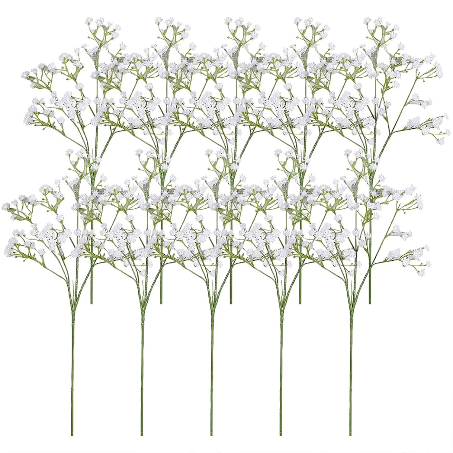 10 Pcs 28Cm Babys Breath Artificial Flowers Faux Gypsophila White Flowers Babies Breath Flowers Fake Babies Breath Flower Bouquets Real Touch Faux Flowers For Decoration