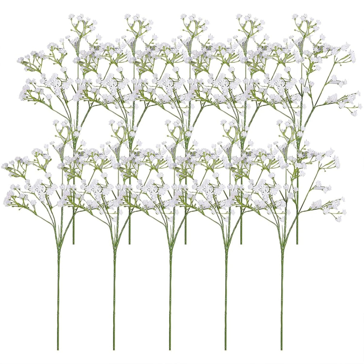 10 Pcs 28Cm Babys Breath Artificial Flowers Faux Gypsophila White Flowers Babies Breath Flowers Fake Babies Breath Flower Bouquets Real Touch Faux Flowers For Decoration