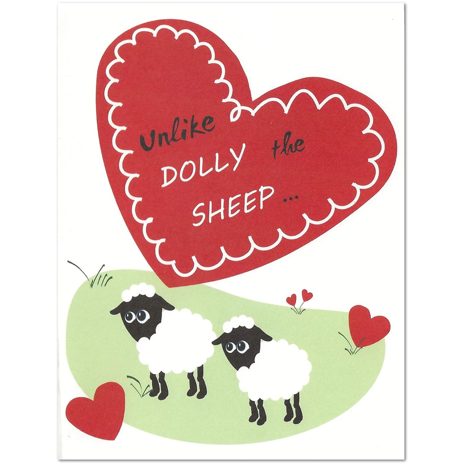 Dolly The Sheep Clone Science Valentine'S Day/Anniversary Card (4.25" X 5.5") By