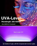4 Pack 42W LED Black Light Bars UV Glow Party Lighting with Plug & Switch for Indoor Use