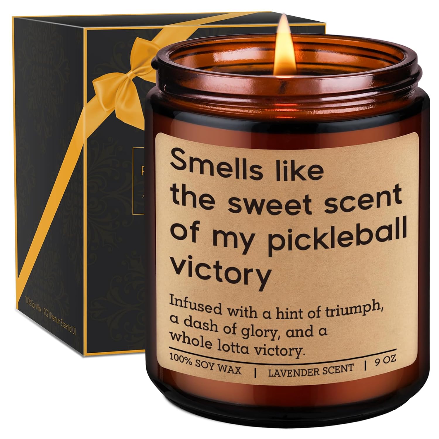 Scented Candle - Pickleball Gifts For Women, Men - Pickle Ball Accessories, Funny Sports Gifts For Pickleball Lovers, Players - Funny Valentines Day, Birthday Ideas For Dad, Mom, Friend, Woman