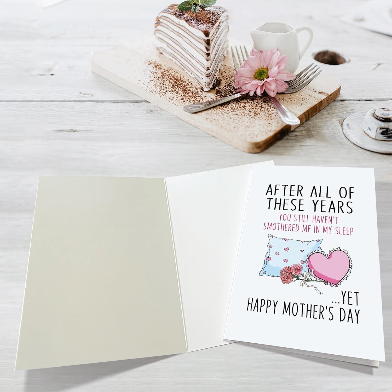 Hilarious Mother'S Day Card For Wife, Funny Mothers Day Card From Husband, Happy Mothers Day Card, You Still Haven'T Smothered Me In My Sleep Yet
