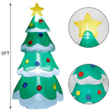 5 Ft Inflatable Christmas Tree, Led Light Up Xmas Tree Blow Up Decorations For Christmas Party Indoor Outdoor Yard Garde