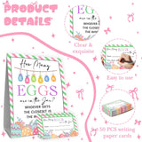 Eggs Easter Party Games For Adults Family Large Groups,Easter Games For Kids, How Many Eggs Are In The Jar,Birthday Party Game & Activities 50 Cards And Sign