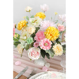 Fake Flowers Heads Bulk Pink Green Mini Artificial Silk Flower For Crafts, Small Artificial Daisy Roses Faux Flowers For Graduation Cap Diy Cake Wedding Party Home Garland Decoration