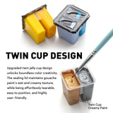Twin Cup Jelly Acrylic Paint Set, 48 Colors 12G, High Viscosity, Blendable, Paints On Rocks Crafts Canvas Wood, Fabric, Ceramic & Stone, Art Craft Paints Gifts For Artists Beginners & Painters