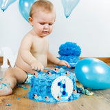 My Water Broke Baby Shower Game With 100 Mini Plastic Babies, 3 Ice Cube Trays, For Party Decorations Baby Shower Games (Blue)