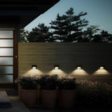 2 Pack Solar Fence Deck Step Lights Waterproof Warm Daylight Cool White Outdoor Lights