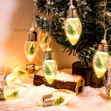 Christmas Tree Snow Globe String Lights, 10 Led Clear Bulbs Christmas Tree String Lights For Bedroom, Wedding, Table Dec