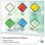 Gallery Glass, Basic Stained Kit, 6 Piece Glass Paint Set for DIY Arts and Crafts, Perfect for Beginners and Artists, 1 Count (Pack of 1)