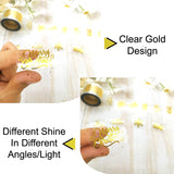 1.5 Inches/600 Christmas Stickers, 6 Clear Gold Foil Designs Merry Christmas Stickers Snowflake Stickers For Christmas Decorations Envelopes Cards Sealing Craft Decor