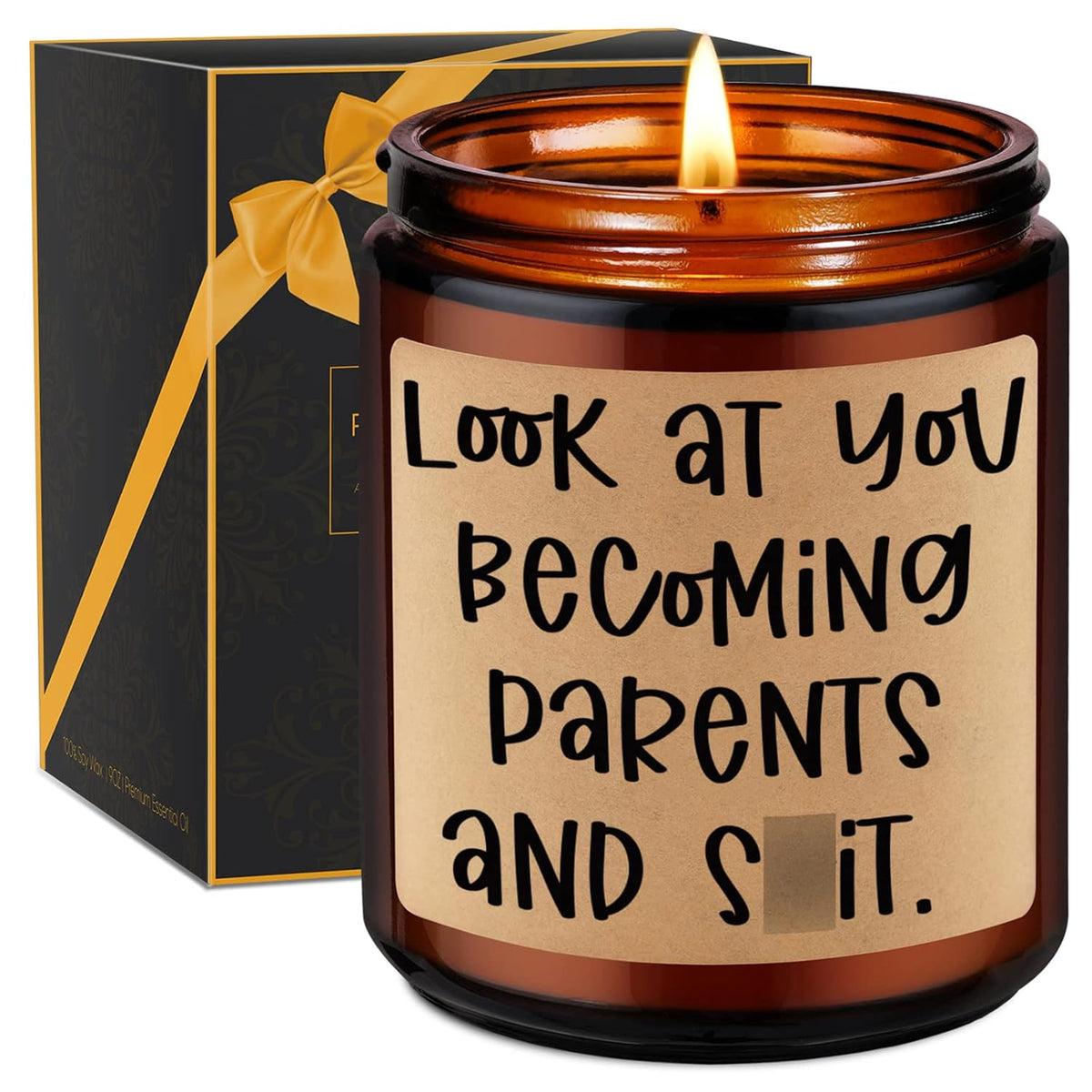 Candle, New Parents Gifts For Couples, First Time Dad, Mom To Be, Gender Reveal Ideas For Parents To Be - Pregnancy Congratulations, 1St Baby, Expecting Mommy, Valentines New Mom And Dad Gifts