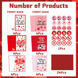 Galentines Day Cards Gifts - 24 Pack Happy Galentines Day Cards With Envelopes And Stickers, Cute Galentine Gifts For Friends Girls Women Her, Party Favors Supplies