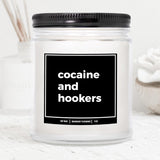 You Nique Designs Cocaine And Hookers Candle 9Oz, Adult Humor White Elephant Gifts Ideas, Funny Gag Gifts For Adults - Surprise For White Elephant Party (Mahogany Teakwood)