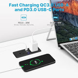 Flush Mount Furniture Power Strip USB C Ports Small Desk Outlet 6FT Black