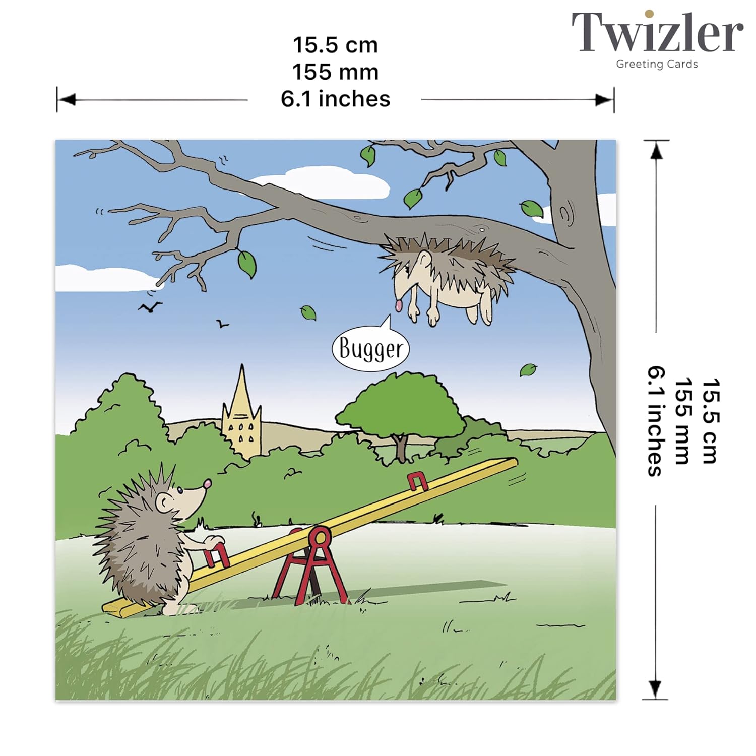 Funny Card With Hedgehogs – Blank Card – Happy Birthday Card – Humour Card – Mothers Day Card – Fathers Day Card – Valentines Day Card – Teenager Card – Get Well Soon Card – New Home Card