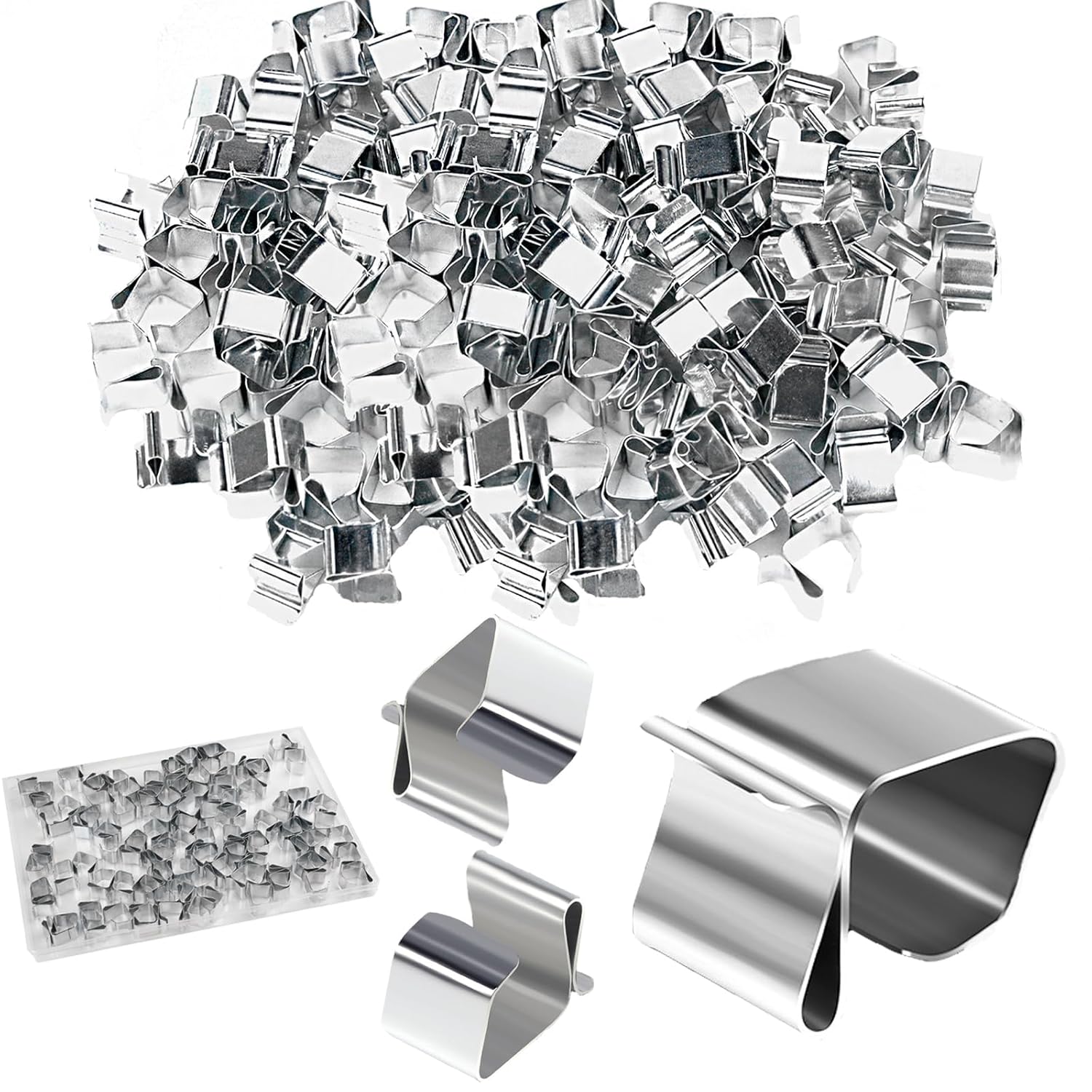 100 Pcs Christmas Gutter Hooks - Galvanized Outdoor Clips For Hanging Lights - Durable Roof Hooks, Xmas Light Hangers, Seasonal Lighting Accessories For Kitchen Garden
