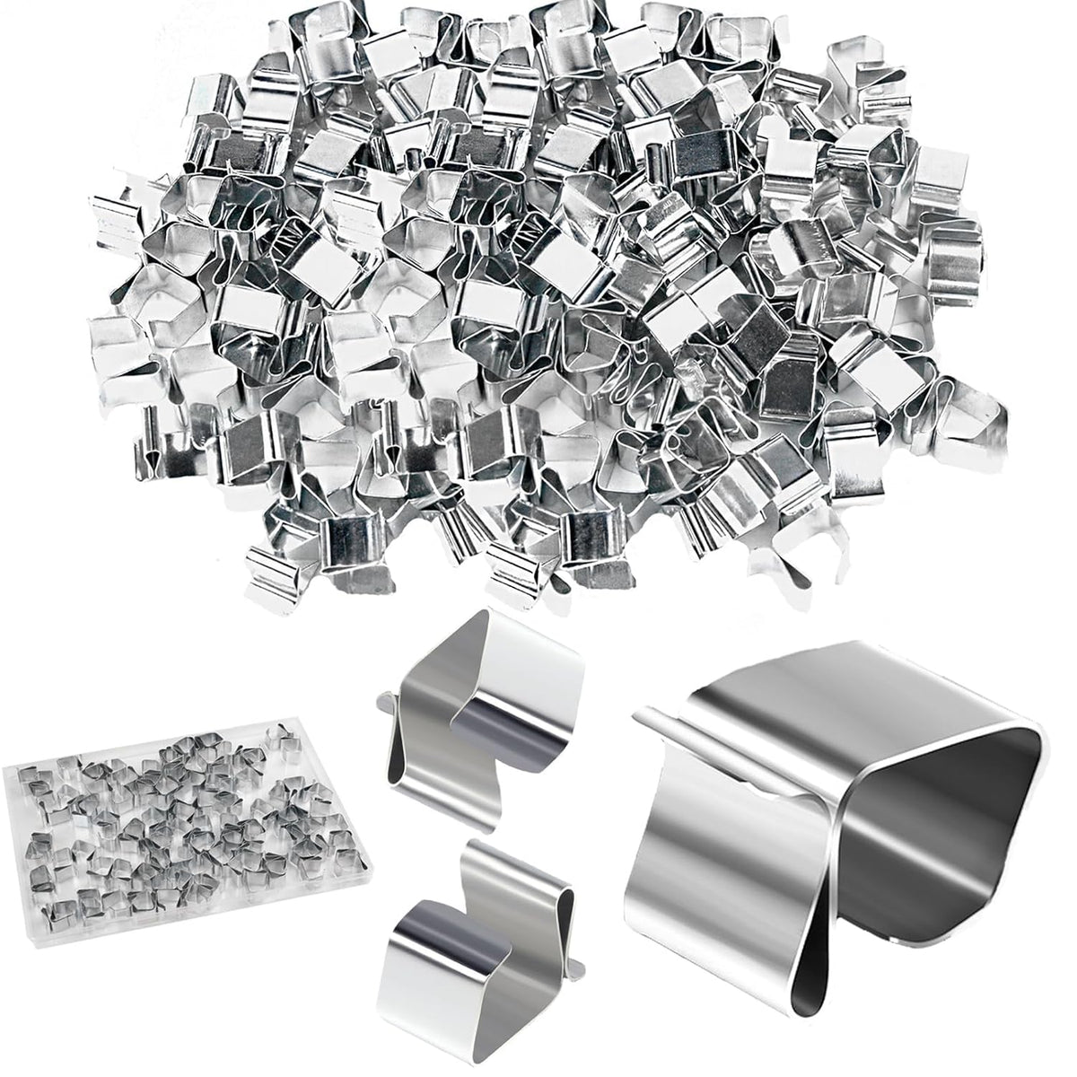 100 Pcs Christmas Gutter Hooks - Galvanized Outdoor Clips For Hanging Lights - Durable Roof Hooks, Xmas Light Hangers, Seasonal Lighting Accessories For Kitchen Garden