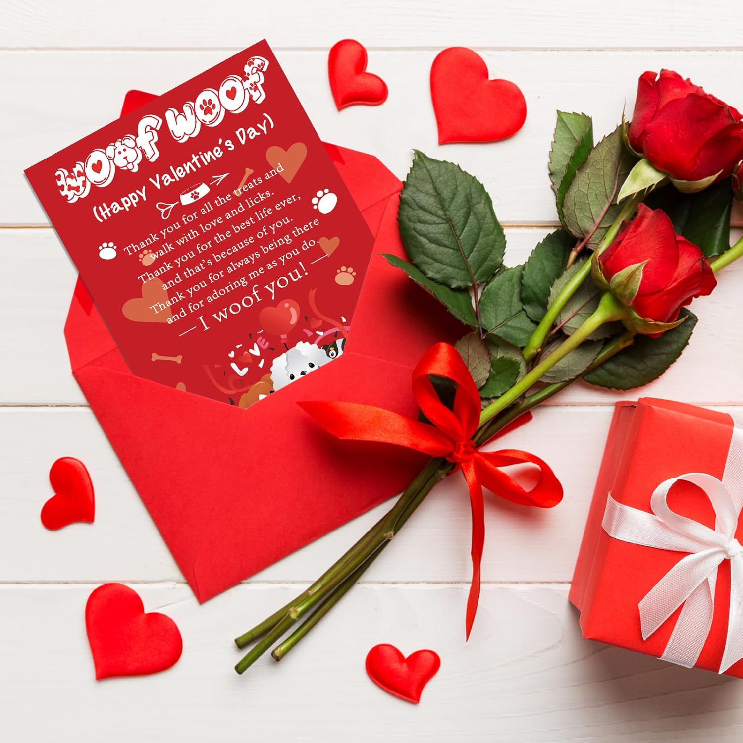 Cute Valentines Day Card To Dog Mom Dad, Funny Puppy Valentine'S Day Gift Ldeas, Happy Vday Greeting Card From Dog