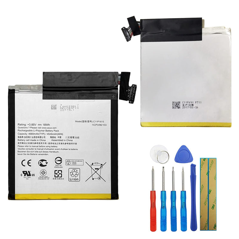 Replacement Battery C11P1615 Compatible With Asus Zenpad Z8S Zt582Kl P00J Tool