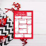 Cute Mommy Christmas Card From Son Daughter Kids Toddler, Ideal Christmas Gift For Mom & Stepmom Bonus Mother, Best Mom Xmas Gift From Toddler Children Diy Holiday Cards