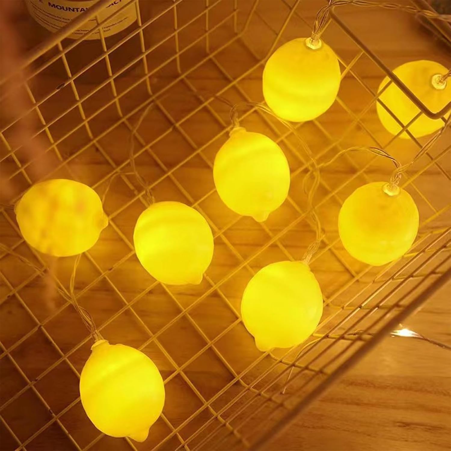 Lemon Decor String Lights, Battery Operated 6.5Ft 10Led Summer Room Decor Lights For Girls Bedroom Or Summer Theme Party