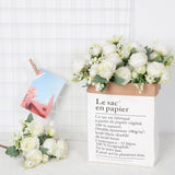 Peonies Artificial Flowers, White Artificial Peonies, Silk Peonies Flowers Bouquet Faux Flowers Fake Floral Arrangements For Table Centerpiece Wedding Party Home Decor (White, 2Pcs)