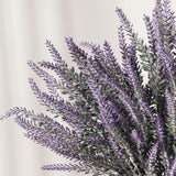 Artificial Lavender Flowers With Vase,Fake Lavender Plant Artificial In Metal Vase For Kitchen Counter Rustic Farmhouse Decor (Heart,Purple)