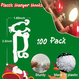 100Pcs Christmas Light Clips, All-Purpose Holiday Light Clips Outdoor Hang Gutter Hooks For C7, C9 Outdoor Christmas Decoration String Lights