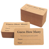240Pcs Guess How Many Game Cards 3.5X2In Guess How Many Baby Shower Game Card Minimalist Kraft Game Cards For Bachelorette Bridal Shower Engagement Wedding Birthday Party Favor