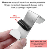 10 Pcs Over The Door Hooks Z-Shaped Hanging Hooks Dual Head Fits 3/4" And 1-3/4" Door Widths, Stainless Steel Reversible Single Hanger Hook For Door, Kitchen, Cabinet, Cupboard, Drawer