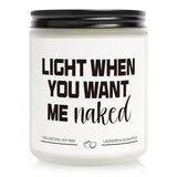 Valentines Gifts For Boyfriend Husband Him Men Couples Anniversary- Funny Valentines Day Presents For Men Husband Couple - Handmade Lavender Scented Candle (7Oz)