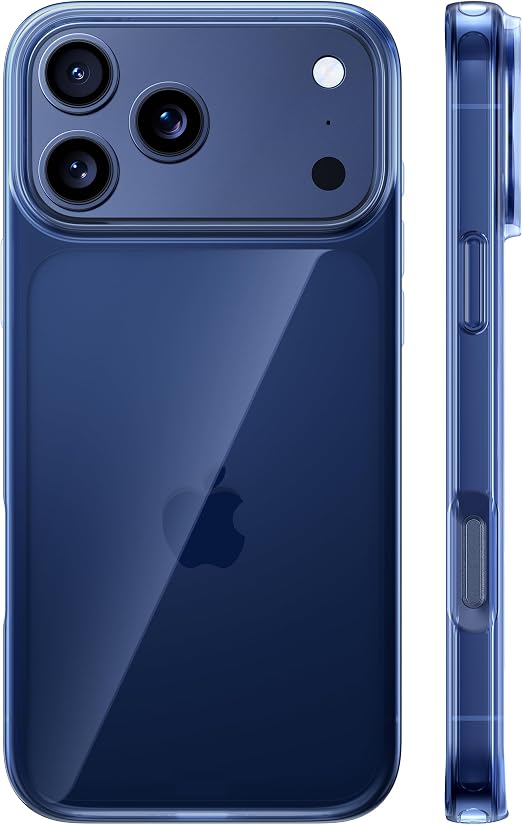 iPhone 17 Pro Crystal Blue Case 6.3 Inch Anti Yellowing Protective Cover