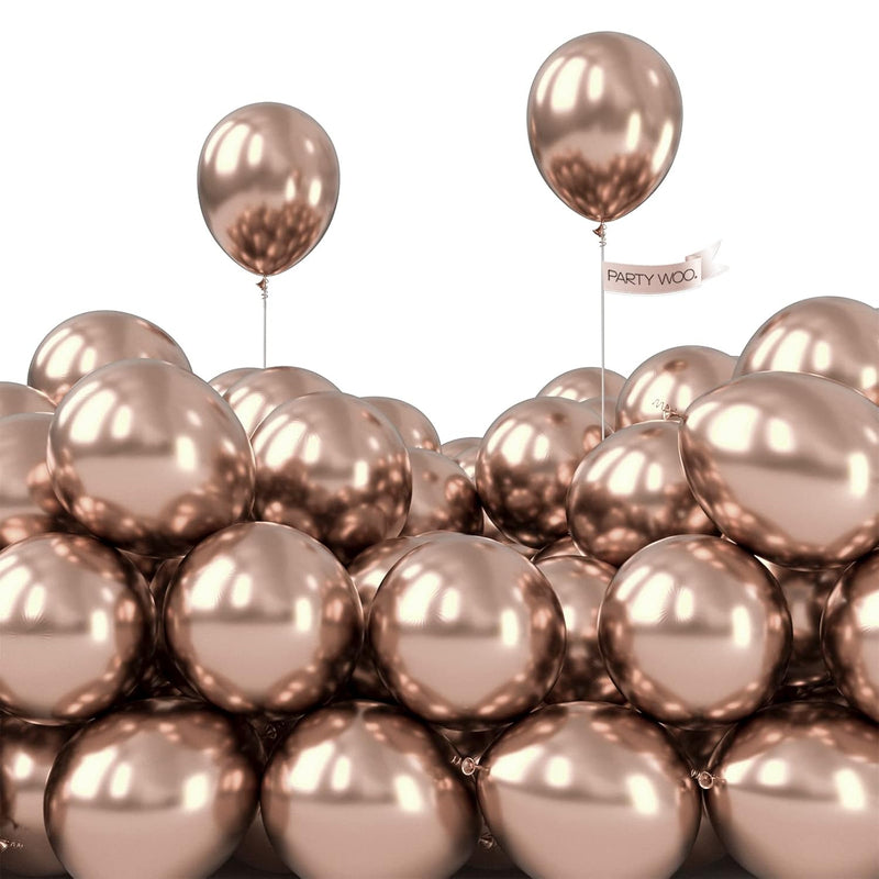 Metallic Champagne Gold Balloons, 50 Pcs 5 Inch Champagne Gold Metalli