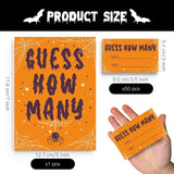 Halloween Games - How Many Games, 1 Game Sign + 50 Guessing Cards, Halloween Party Game And Activity For Halloween Baby Shower, Halloween Party Decorations Wsj02